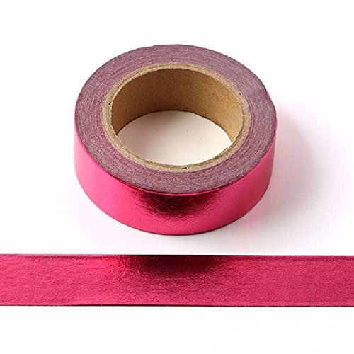 Masking Tape Washi-Klebeband, dekorativ, selbstklebend, 15 mm x 10 m (Heiß Rosa) von Syntego