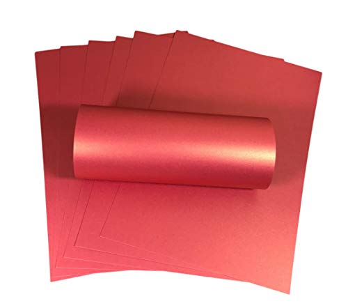 Syntego 10 Blatt Magenta A4 Karte mit goldenem Perlglanz-Schimmer, dekorativ, einseitig, 300 g/m² von Syntego