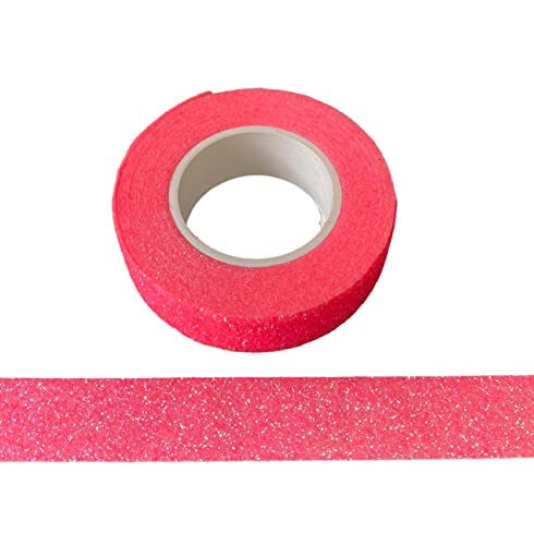 Syntego Glitzer-Washi-Klebeband, dekorativ, selbstklebend, zum Aufkleben, glitzernd, Rosa von Syntego