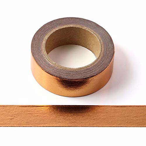 Masking Tape Washi-Klebeband, dekorativ, selbstklebend, 15 mm x 10 m (Kupfer) von Syntego