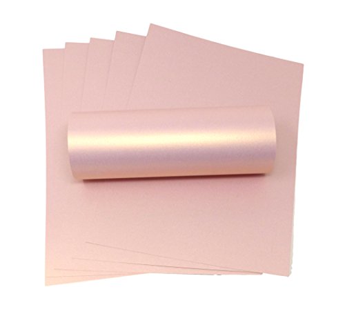 Syntego | dekoratives doppelseitiges Papier mit Perlglanz-Schimmer, 120 g/m², DIN A4, 20 Blatt. Farbe: Roségold von Syntego