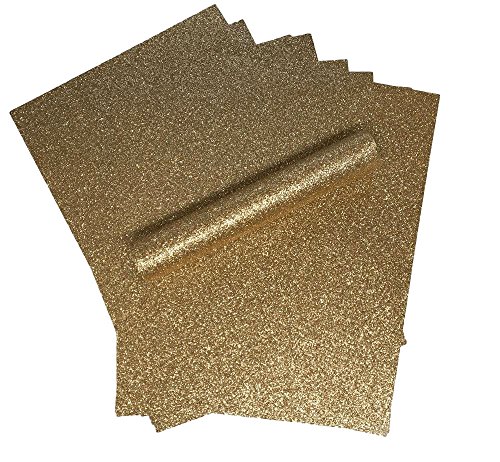 Syntego nicht vergossenes, dickes A4-Papier mit Glitzer, glitzernd weicher Griff,150 g/m² 10 RotGold von Syntego