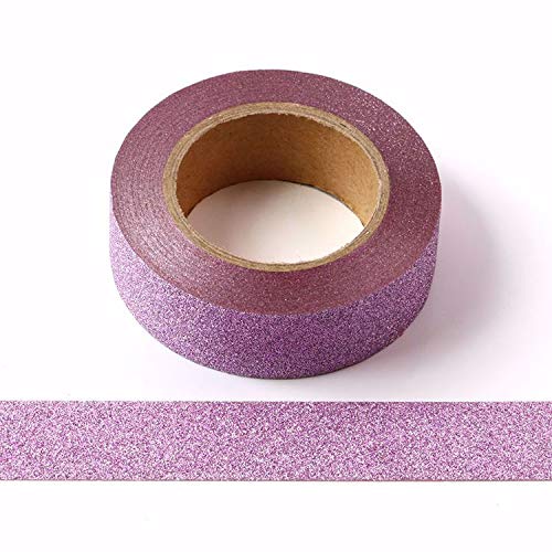 Washi-Tape, dekoratives Klebeband, 15 mm x 10 m, Hellviolett / Lila von Syntego