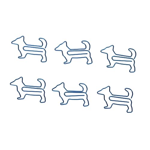 Niedliche Planer-Clips, niedliche Büroklammern, 100 Stück, niedliche Büroklammern, Metall, galvanisiert, niedliche Tierform, kleine Planer-Clips mit Aufbewahrungsbox für Zuhause und Büro (blaue Farbe) von Syrisora