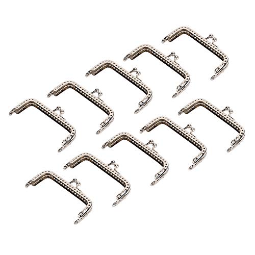 Syrisora 10 Stück 8,5 cm quadratischer Metallrahmen Verschluss Clip für Geldbörsen Taschen DIY Bastelbedarf von Syrisora