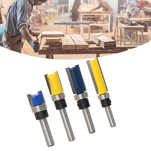 Syrisora Fräser-Set für Holzbearbeitung, Hartmetall, bündig, Fräser-Set mit 6,35-mm-Schaft von Syrisora