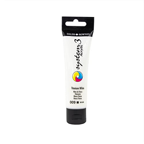 SYSTEM3 Acrylfarbe, 59 ml, Titanweiß von Daler Rowney