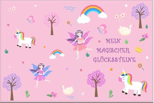 Glückssteine für Kinder, 12 Stück "Einhorn / Märchen" Motto Glücksbringer Herz Stein Kristalle Edelsteine Set, Kindergeburtstag Mitgebsel mit Edelsteine, Jutesäckchen und Magische Steine Kärtchen von Szhhrxi