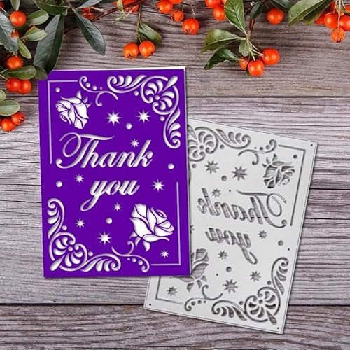 Metall-Stanzformen mit Aufschrift "Merry Christmas Thank You", Motiv: Sonnenblumen, Blumen, Blätter, Schablonen, DIY, Scrapbooking, dekoratives Prägepapier, Scrapbooking, Kartenherstellung von Sznilindm