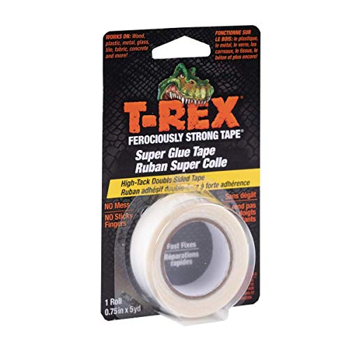 T-Rex Klebeband, extra starker Kleber, hohe Klebekraft, doppelseitiges Klebeband, schnelles Fixieren, Reparieren und großartig für Handwerk oder Basteln von T-Rex