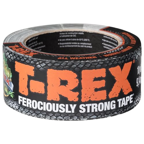 T-Rex Tape 821-01 Gewebeband – Extrem starkes Panzertape – Wasserdichtes Reparaturband für innen & außen – Klebeband zum Reparieren & Befestigen – 48mm x 9,1m, Grau von T-Rex