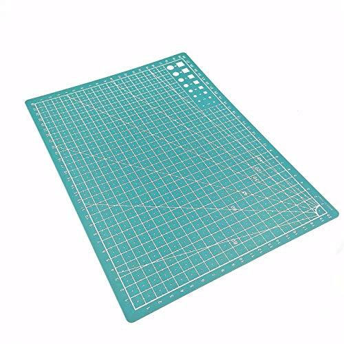 Schneidematte A5, Schneidematte Selbstheilend, Bastelunterlage Schnittfest, Bastelmatte, Schreibtischunterlage und Schneidematte 14.5CM X 21CM Schneideunterlage A5 zum Nähen (Green) von T-