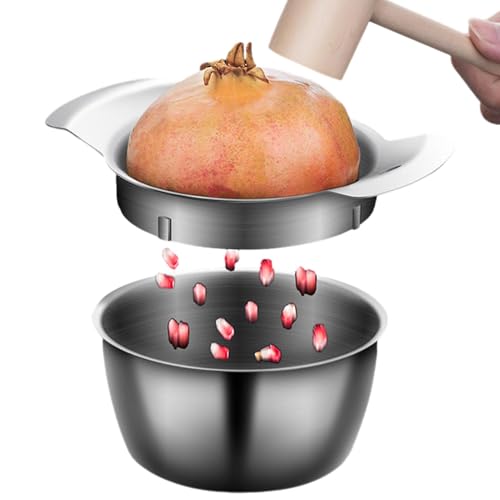 TABSIRAH Granatapfelschäler - Edelstahl Schälwerkzeug Set - Granatapfel Entfernungswerkzeug mit Schüssel - Einfache Entfernung Küche Gadget für Granatapfel, Home Kitchen von TABSIRAH