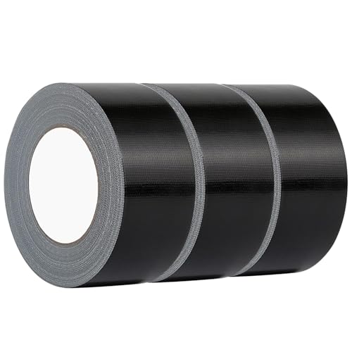 TACHIO Panzertape Wasserdichtes Klebeband 50mmX30m gewebeverstärktes Reparaturband für innen & außen extra stark Dichtungsband Schwarz 3 Rollen von TACHIO