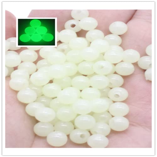 TACOKI 4/6/8/10/12/14/16mm Luminöse Perlen Für Schmuck, Die Im Dunklen Acrylperlen Armband -Perlen -Ketten -Halskette DIY 100pcs Leuchten von TACOKI