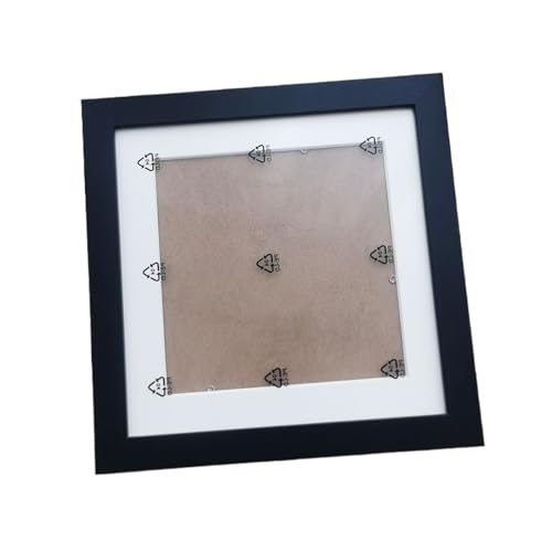 Fotorahmen 3 Stück quadratischer Holz-Bilderrahmen for Aufhängen an der Wand mit Matte, Holz-Bilderrahmen-Ständer for Bilder, Foto-Dekoration, Gedenkfeier Für Die Heimdekoration(Black Frame,15X15cm 6X von TAFHCI