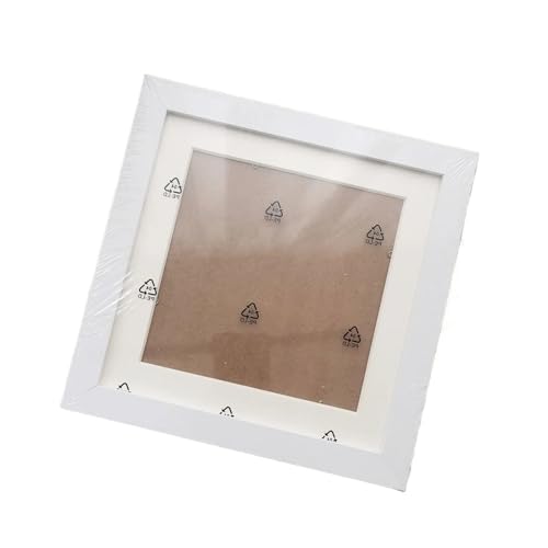 Fotorahmen 3 Stück quadratischer Holz-Bilderrahmen for Aufhängen an der Wand mit Matte, Holz-Bilderrahmen-Ständer for Bilder, Foto-Dekoration, Gedenkfeier Für Die Heimdekoration(White Frame,20X20cm 8X von TAFHCI