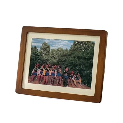 TAFHCI Fotorahmen 4 Stück Holz-Bilderrahmen, Retro-Fotorahmen, kreativer Fotohalter, Schreibtisch-Dekoration Für Die Heimdekoration(Brown,7inch 12.7x17.7cm) von TAFHCI