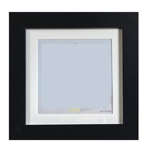 TAFHCI Fotorahmen 4 Stück quadratischer Holz-Fotorahmen, Ölpastell-Bilderrahmen, Fotodekoration, Tisch-Gedenkfeier Für Die Heimdekoration(Black,4inches 10x10cm) von TAFHCI