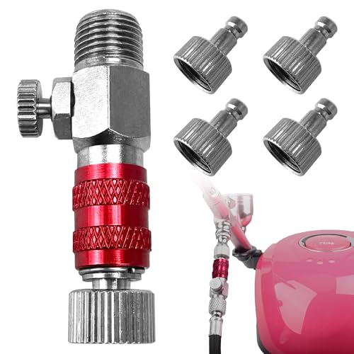 5 Stück Airbrush Schnellwechseladapter-Set,1/8 Zoll Metall Airbrush Schnellspanner Verbindung Airbrush Luftschlauch Adapter Anschlüsse mit Innen und Außengewinde für Airbrush Kompressoren von TAGOQUEN