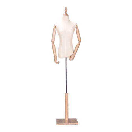 Schaufensterpuppe, weibliches Dummy-Modell, Puppen, Torso, Schaufenster, Körperbüsten, Schneiderpuppe, Schneiderin, Kleidung, Schmuckdisplay (Holzfarbe: M) von TAIYUESHAN