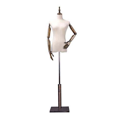 Schaufensterpuppe, weibliches Dummy-Modell, Puppen, Torso, Schaufenster, Körperbüsten, Schneiderpuppe, Schneiderin, Kleidung, Schmuckdisplay (braun, S) von TAIYUESHAN