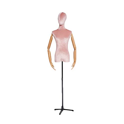 Schaufensterpuppe weiblich, Mehrfarbig, Dummy-Modell, Puppen, Torso, Schaufenster, Körperbüsten, Kleidung, Schneiderpuppe, Schmuckdisplay, höhenverstellbar (Rosa A) von TAIYUESHAN