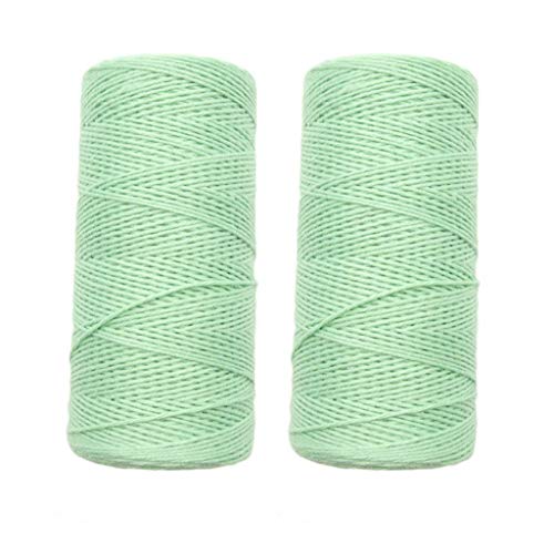 TAKOXIA 2 Rollen 1 mm Baumwollgarn zum Weben von Teppichen, Wandteppichen und Teppichen von TAKOXIA