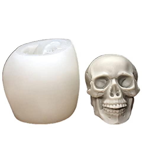 TAKOXIA 3D-Silikonform mit Totenkopf-Motiv, für Halloween, selbstgemachte Kerzen, Seife, Ton von TAKOXIA