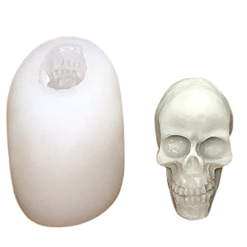 TAKOXIA 3D-Silikonform mit Totenkopf-Motiv, für Halloween, selbstgemachte Kerzen, Seife, Ton von TAKOXIA