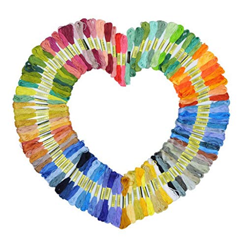 TAKOXIA Buntes handbesticktes Garn, 50/100/150 Farben, geflochtenes Seil, Draht-Set für Baumwollgarn-Serie, Armband von TAKOXIA