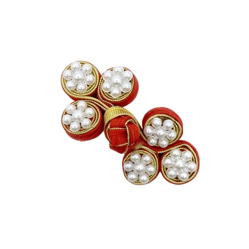 TAKOXIA Cheongsam Knöpfe mit Perlen, chinesische Knoten, handgefertigte Nähverschlüsse für Frauen von TAKOXIA