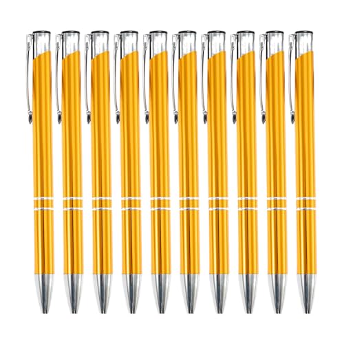 TAKOXIA Kugelschreiber, 10 Stück/Set, 1,0 mm, einziehbarer Kugelschreiber, Journaling-Stift, glattes Schreiben, Metallstift, Schreibwarenzubehör zum Schreiben von TAKOXIA