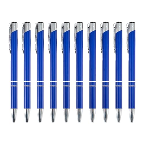 TAKOXIA Kugelschreiber, 10 Stück/Set, 1,0 mm, einziehbarer Kugelschreiber, Journaling-Stift, glattes Schreiben, Metallstift, Schreibwarenzubehör zum Schreiben von TAKOXIA