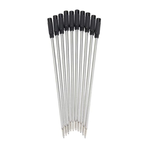 TAKOXIA Kugelschreiber, 10 Stück austauschbare Kugelschreiberminen, Metallminen für Drehkugelschreiber, 1,0 mm Spitze von TAKOXIA