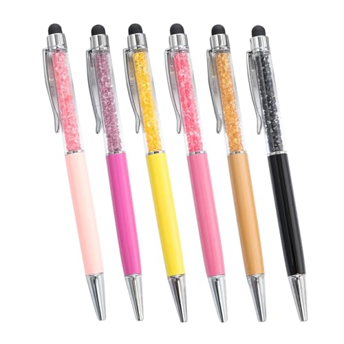 TAKOXIA Kugelschreiber, 6 Stück Kugelschreiber mit Stylus-Spitze, Stylus Pen Multifunktionaler Gastschild in Stift mit Stylus-Spitze von TAKOXIA