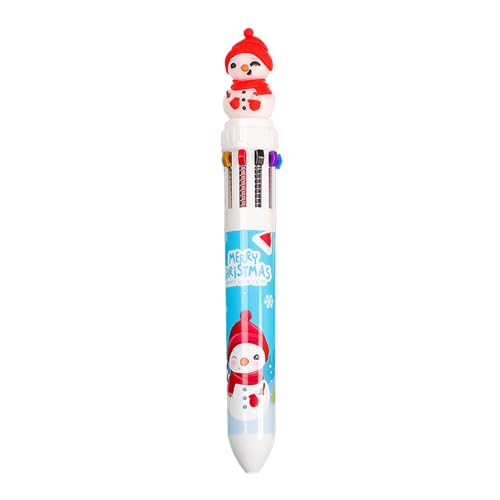 TAKOXIA Kugelschreiber, Weihnachts-Kugelschreiber, Pailletten, mehrfarbig, 10-in-1, einziehbarer Kugelschreiber für Kinderspiel-Belohnung von TAKOXIA