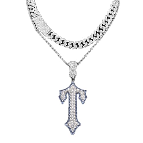 TAKOXIA Unisex kubanische Gliederkette, Schmuck, vielseitiger Kreuz-Anhänger, kubanische Kette für lässige und formelle Veranstaltungen von TAKOXIA