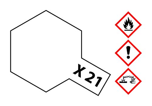 TAMIYA 81021 X-21 Mattier-Medium 23ml Lackierfarbe für Plastikmodellbau, Bastelzubehör, Farbe für den Modellbau, Weiß von TAMIYA