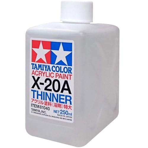 TAMIYA 81040 X-20A Verdünner 250ml Acryl- Lackierfarbe für Plastikmodellbau, Modellbau und Bastelzubehör, Farbe für den Modellbau, Mehrfach TAMIYA 81040 X-20A Verdünner 250ml Acryl- Lackierfarbe für Plastikmodellbau, Modellbau und Bastelzubehör, Farbe für den Modellbau, Mehrfach von TAMIYA