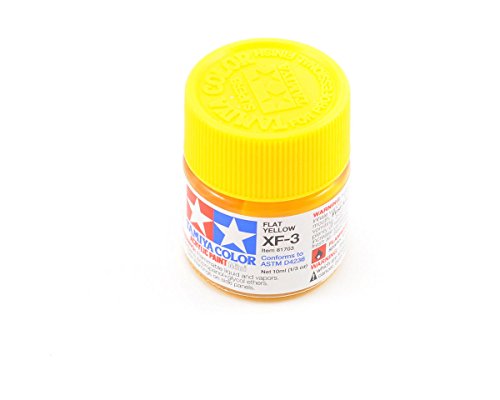 Tamiya 81703 – Acrylfarbe Mini, matt gelb 10 ml Tintenfläschchen, xf-3 von TAMIYA