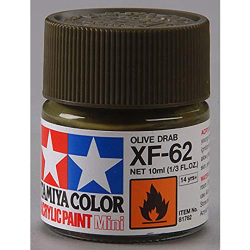 TAMIYA Acryl Farbe 10ml Olivgrün XF62 von TAMIYA