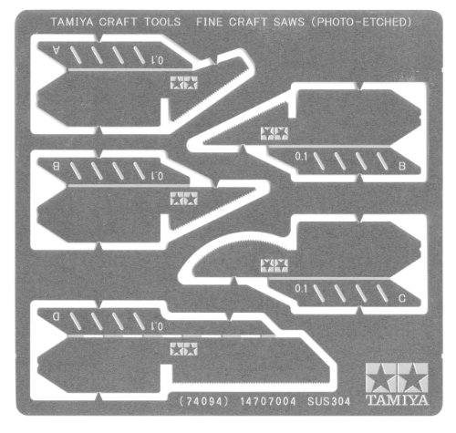 TAMIYA Fotoätz-Sägeblatt 0,1mm | 5 Stück | Modellbau Werkzeug #74094 von TAMIYA