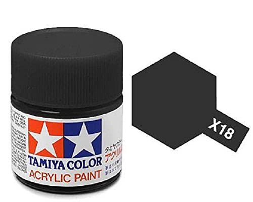 Tamiya Acrylfarbe 10 ml X-18 SEMI Gloss Black von TAMIYA