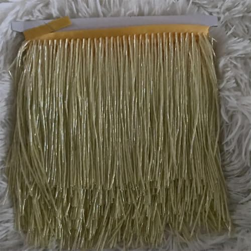 TAMTAK 5 Yards 15cm schweres Glas Gold Farbe Rocailles Perlen Fransen Lampe Kostüm Trim Handwerk von TAMTAK