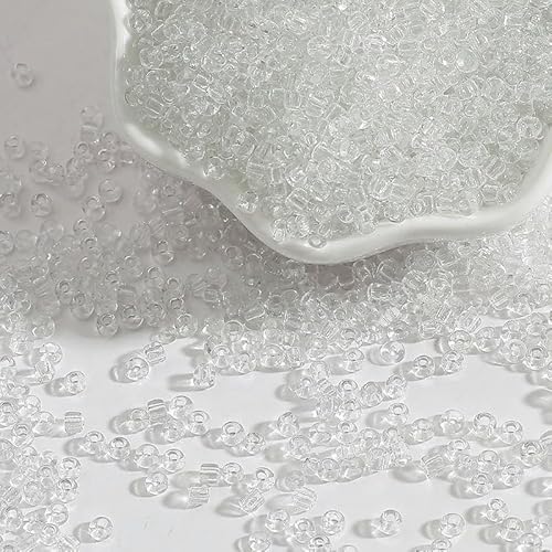 TAMUNI 2/3/4 mm 1500–10000 Stück Glasperlen zur Schmuckherstellung Ponyperlen Reisperlen Mini-Rocailles-Perlen für Armbänder DIY-Bastelperlen von TAMUNI