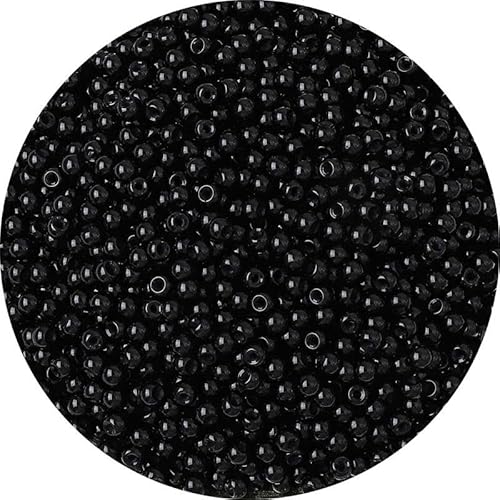 TAMUNI 4 mm 1000 Stück Glasperlen zur Schmuckherstellung Ponyperlen Reisperlen Mini-Rocailles-Perlen für Armbänder DIY-Handwerk Perlen-Rocailles-Perlen von TAMUNI