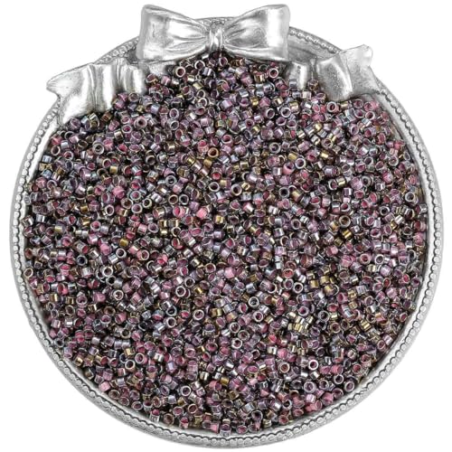 TAMUNI 8000 Stück 25 mm Glasperlen mit Farbverlauf Metallic-Glasperlen zur Schmuckherstellung Perlenperlen Ponyperlen Mini-Rocailles-Perlen für Armbänder zum Selbermachen von TAMUNI