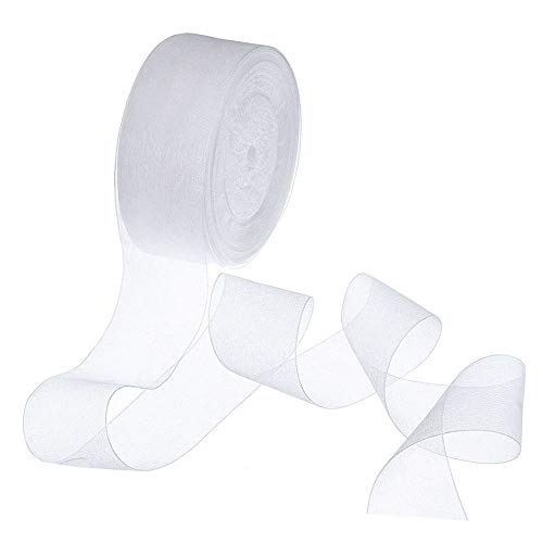 TANCUDER Organzaband Geschenkband Schleifenband Hochzeit Antennenband Weiß Organza Handwerk Band Schimmernd Schleifenband Tüllband für Hochzeit, Party-Dekorationen, Geschenkverpackungen 45mx4cm von TANCUDER