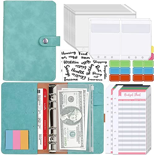 Budget Planner Budget Binder - TANGBOHU Geldumschläge Budget Planer Geldplaner, Sparbuch mit Folien Finanzbuch Ringbuch A6 Binder, Bugetplaner für Ausgaben Organizer Buch Notizbuch Cash Envelope von TANGBOHU